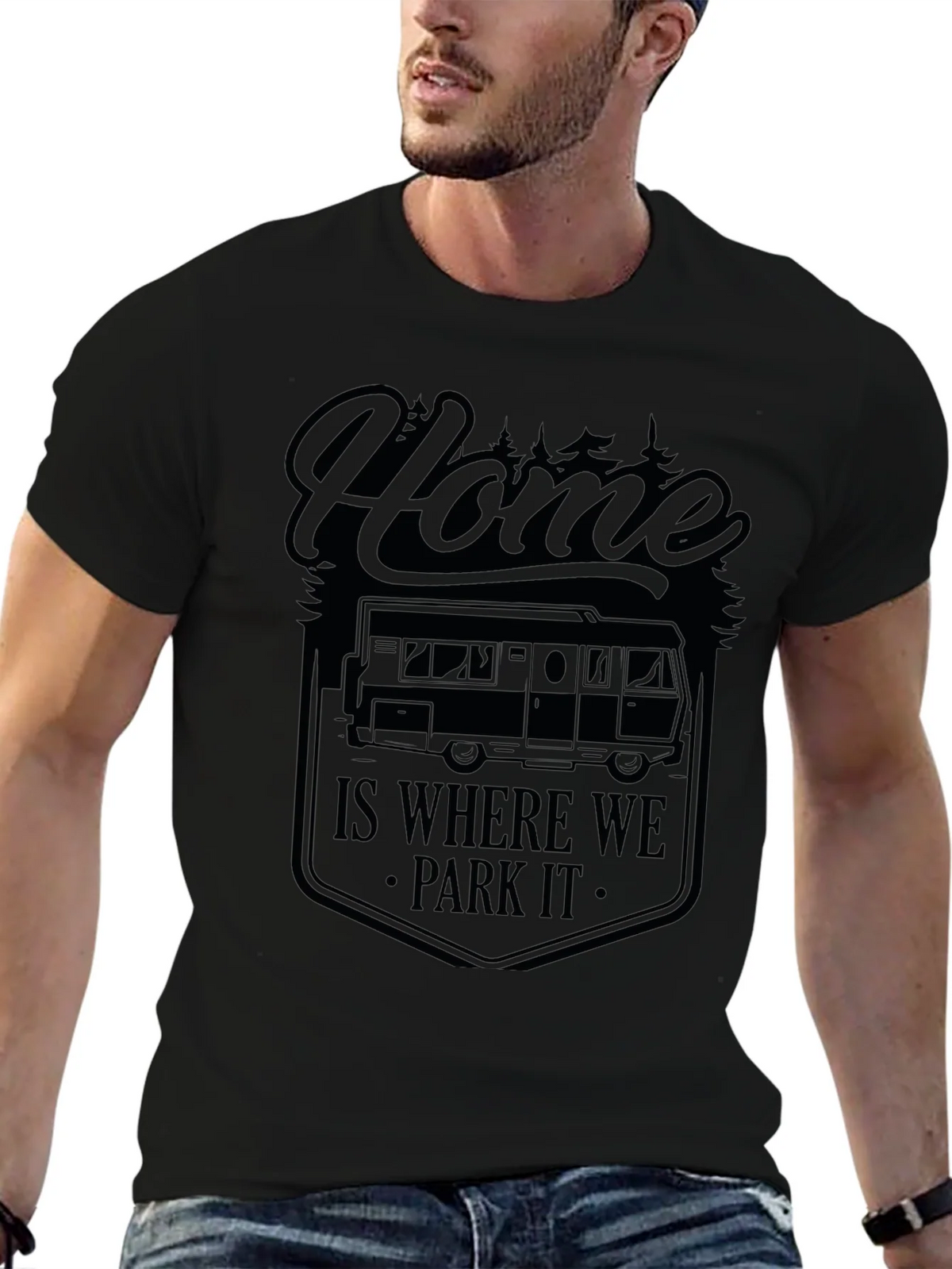 Home Is Where We Park It Camping T-Shirt