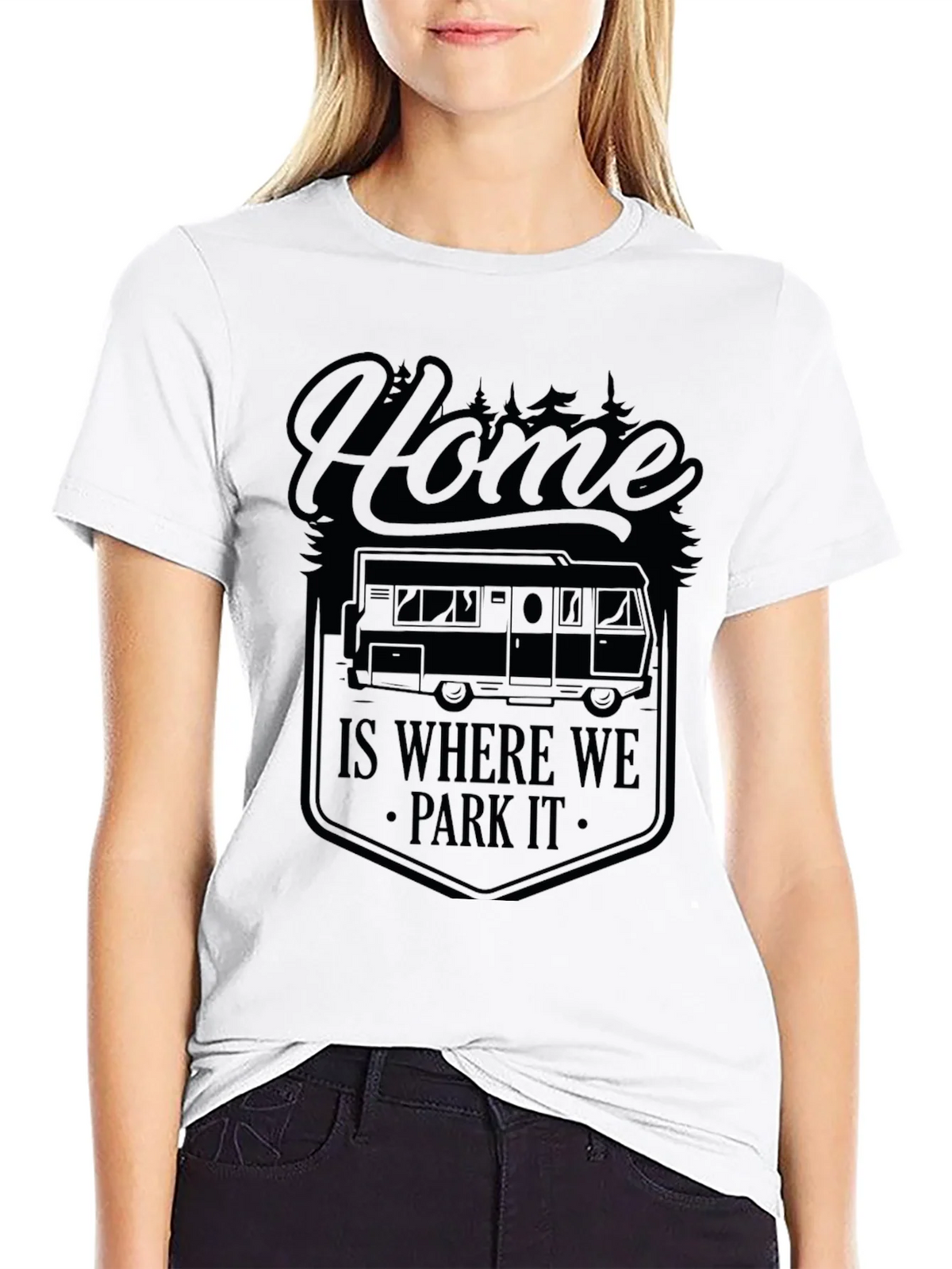 Home Is Where We Park It Camping T-Shirt