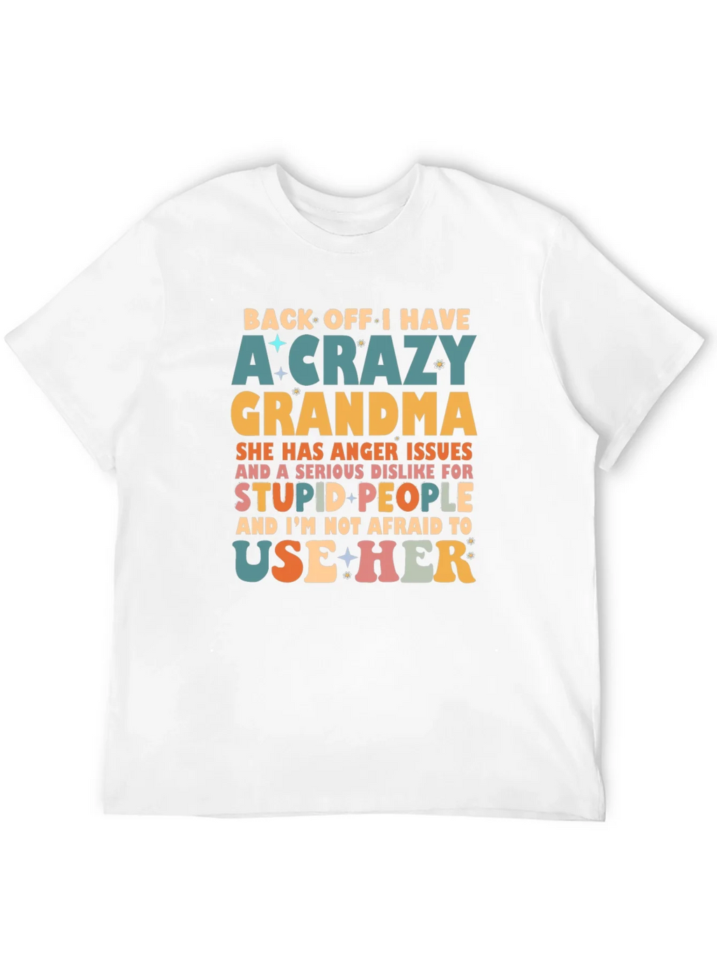 Crazy Grandma Novelty Graphic T-Shirt
