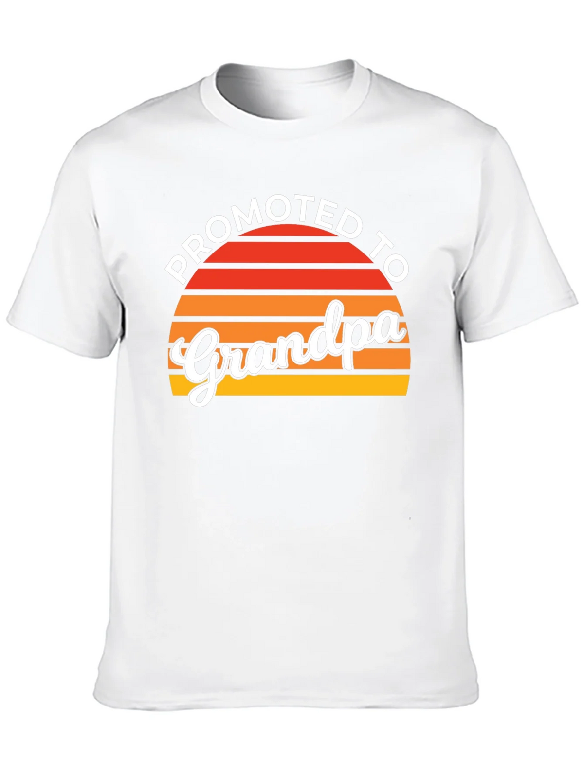 Promoted to Grandpa Graphic Tee - Retro Sunset Style