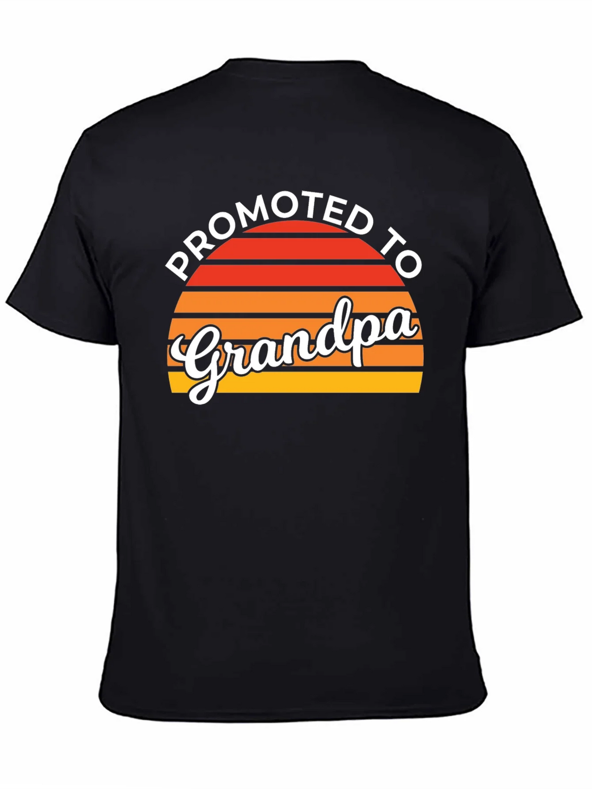 Promoted to Grandpa Graphic Tee - Retro Sunset Style