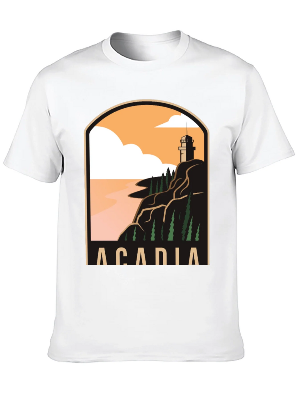 Acadia National Park T-Shirt - Coastal Lighthouse Graphic Tee