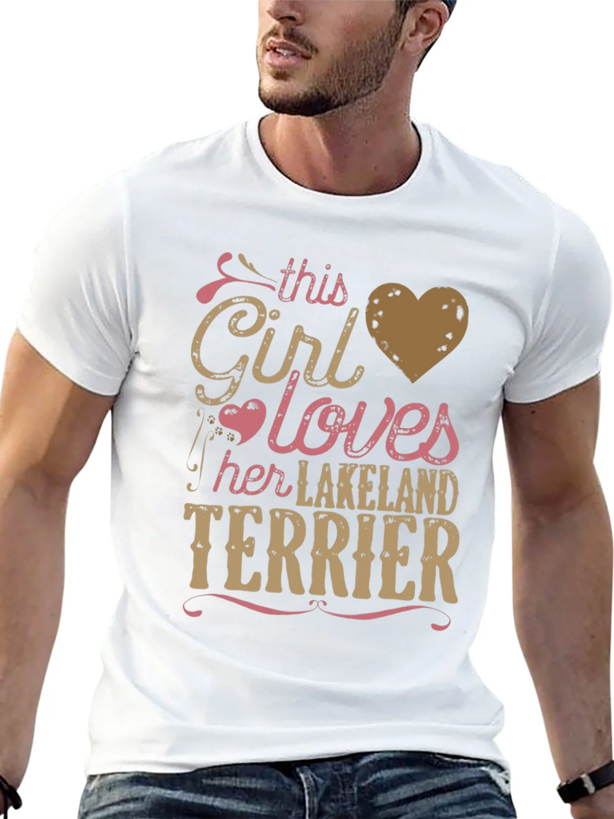 Girl Loves Lakeland Terrier Tee - Black
