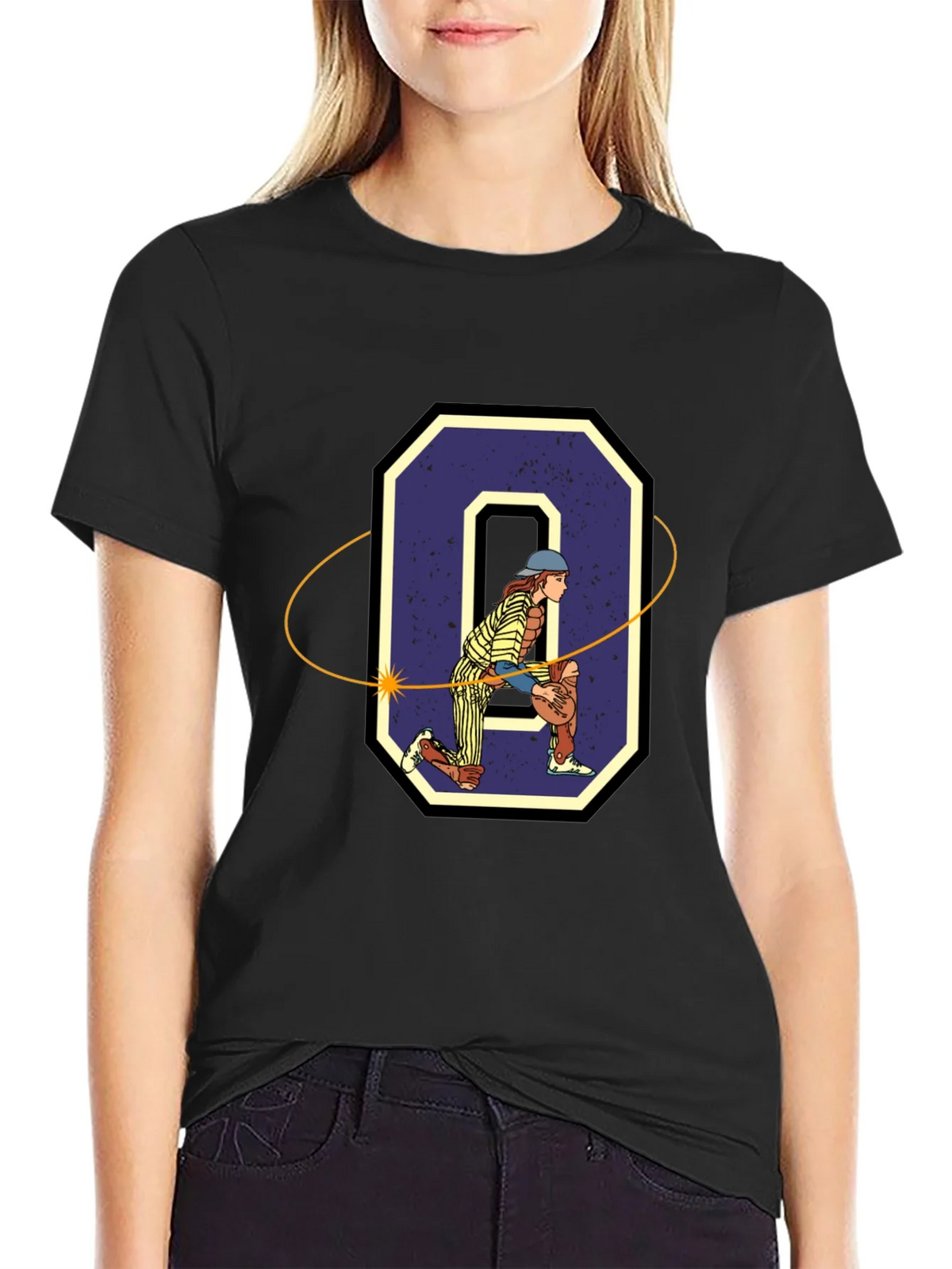 Baseball Catcher O Graphic T-Shirt