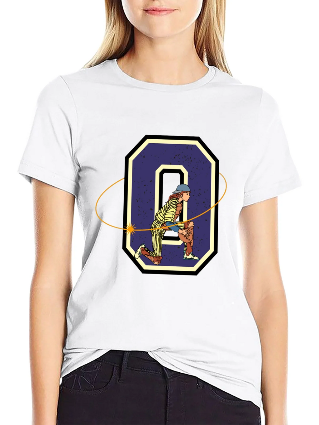 Baseball Catcher O Graphic T-Shirt