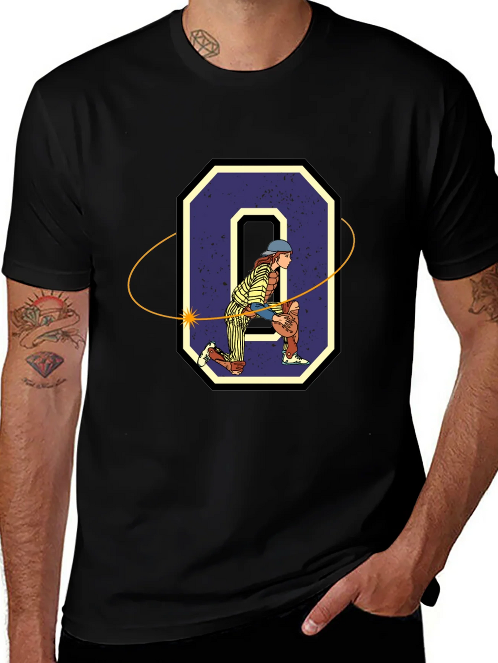Baseball Catcher O Graphic T-Shirt