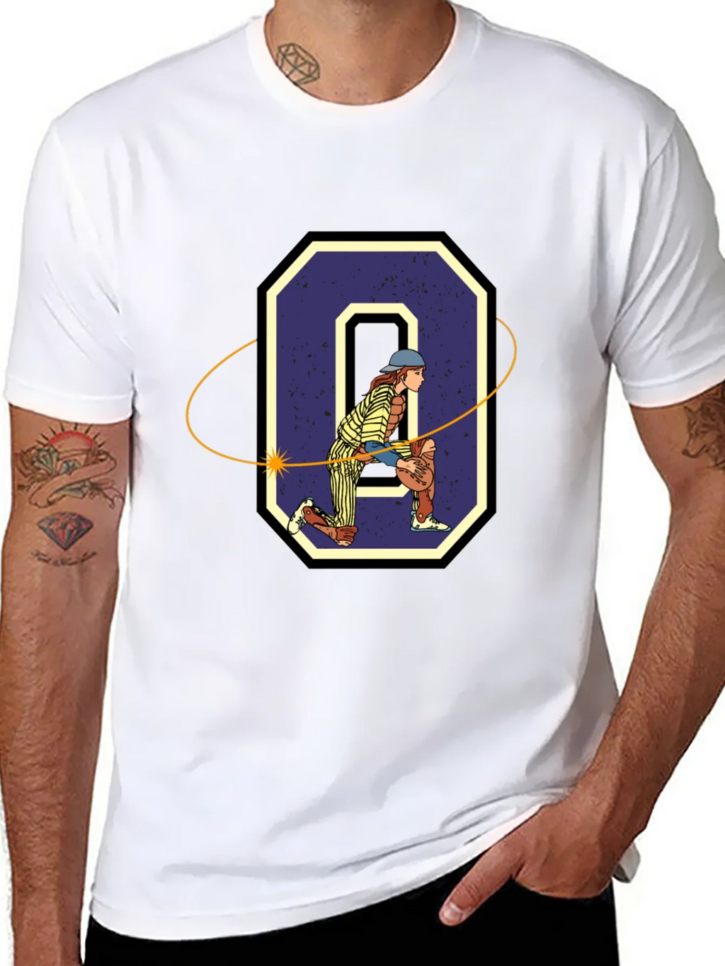 Baseball Catcher O Graphic T-Shirt