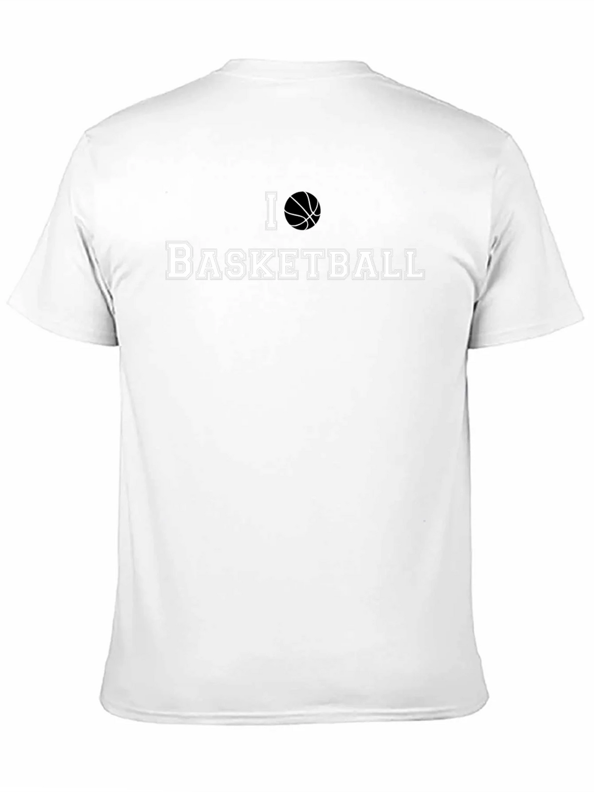 I Love Basketball Black Graphic T-Shirt