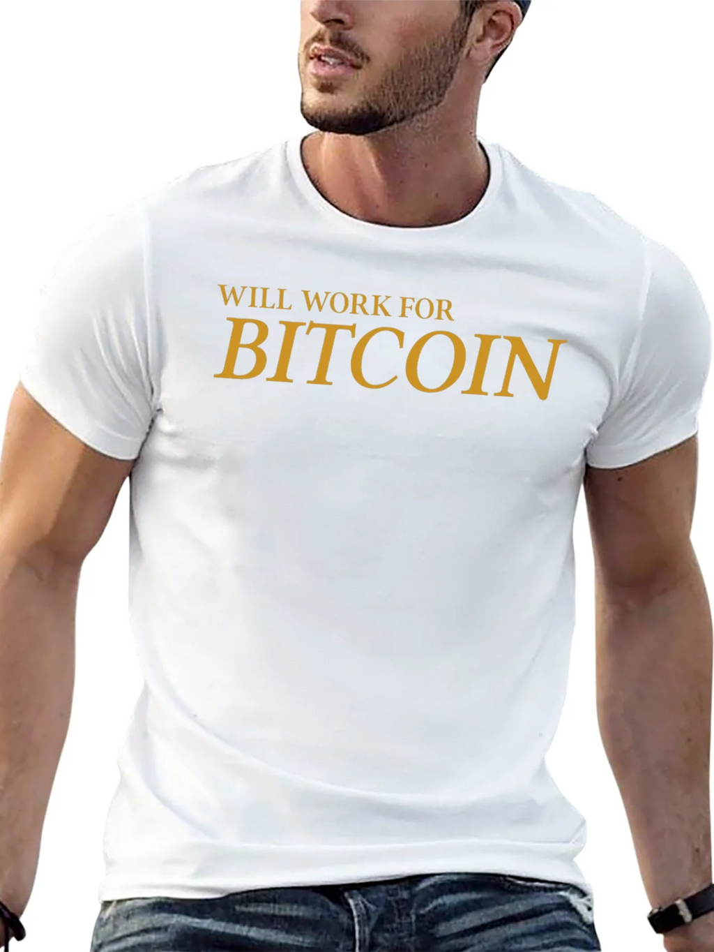 Will Work For Bitcoin Graphic Tee