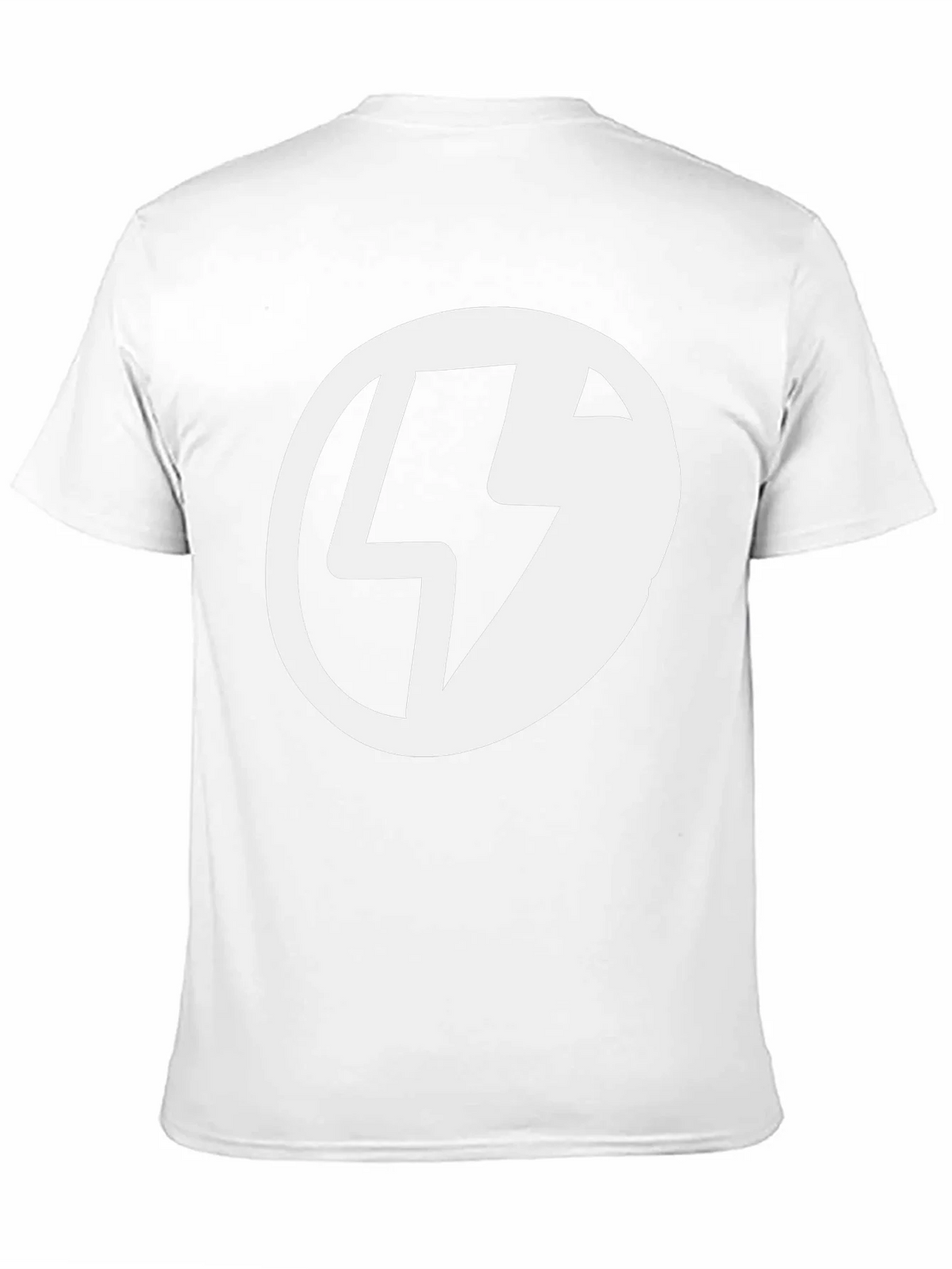 Black T-Shirt with Lightning Bolt Circle Graphic