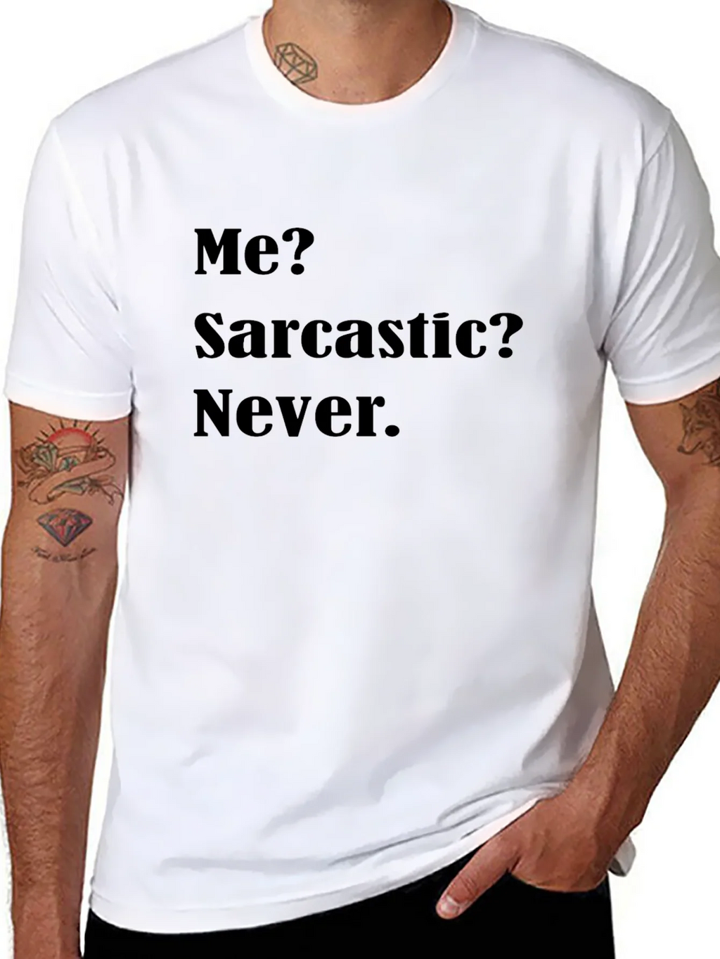 Sarcastic Humor Graphic Tee - Never Say Never