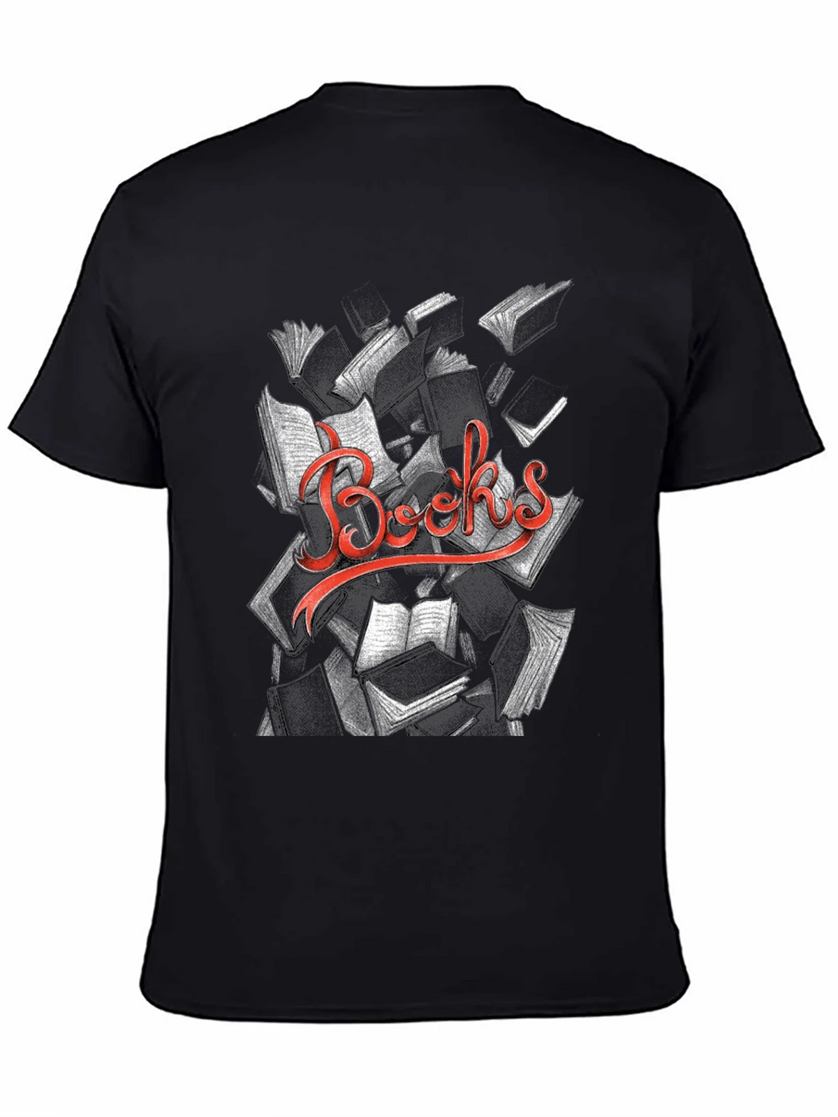 Unique Books Graphic Black T-Shirt