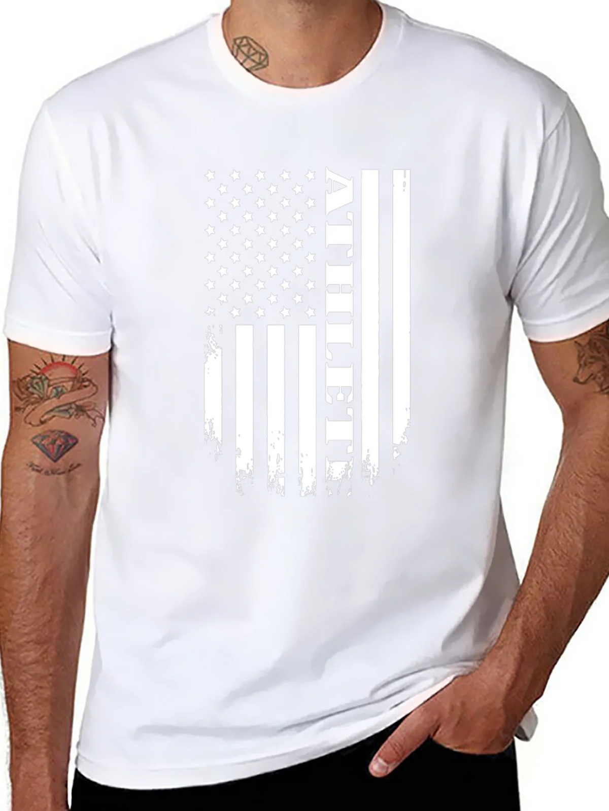 Athlete USA Flag Graphic T-Shirt