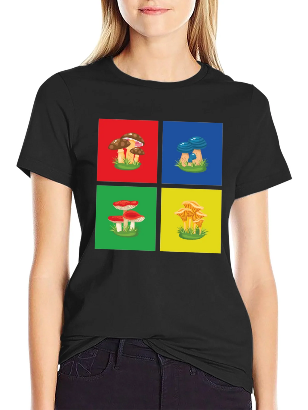 Mushroom Art Graphic T-Shirt - Funky Nature Tee