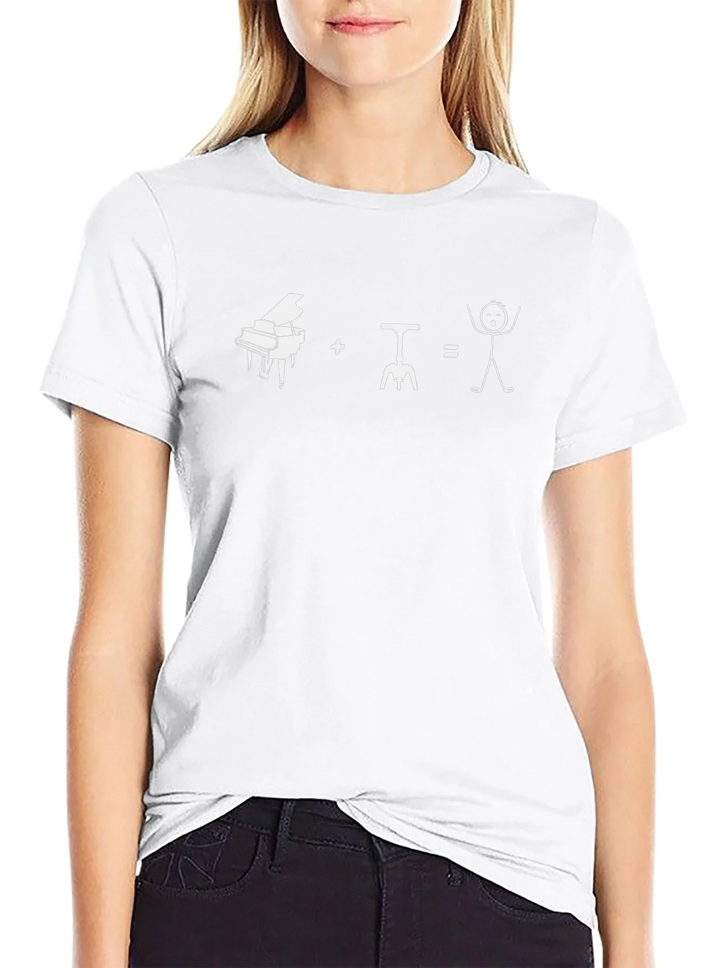 Piano + Wine = Happiness Graphic Tee