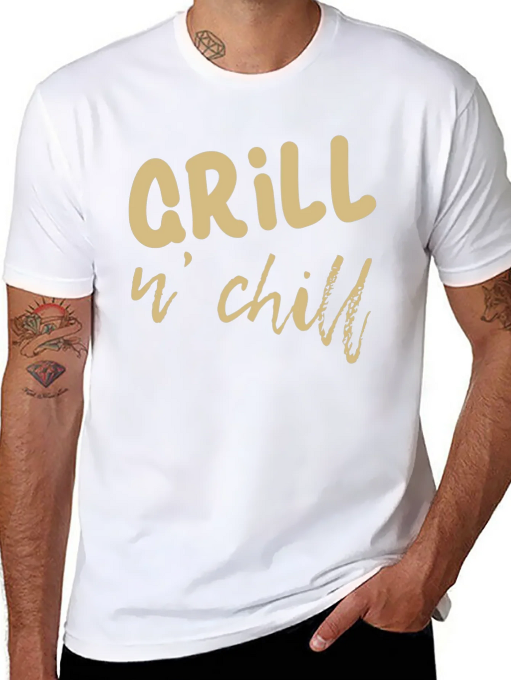 Grill n Chill Graphic T-Shirt - Black