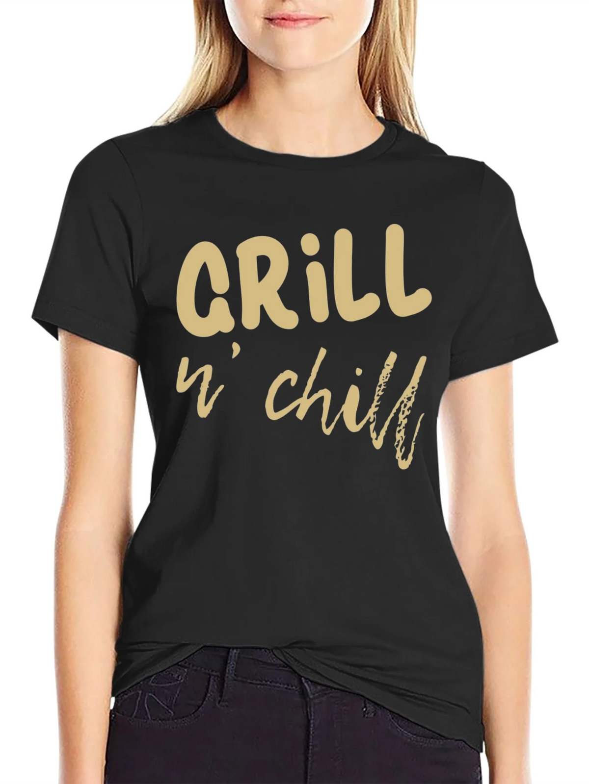 Grill n Chill Graphic T-Shirt - Black