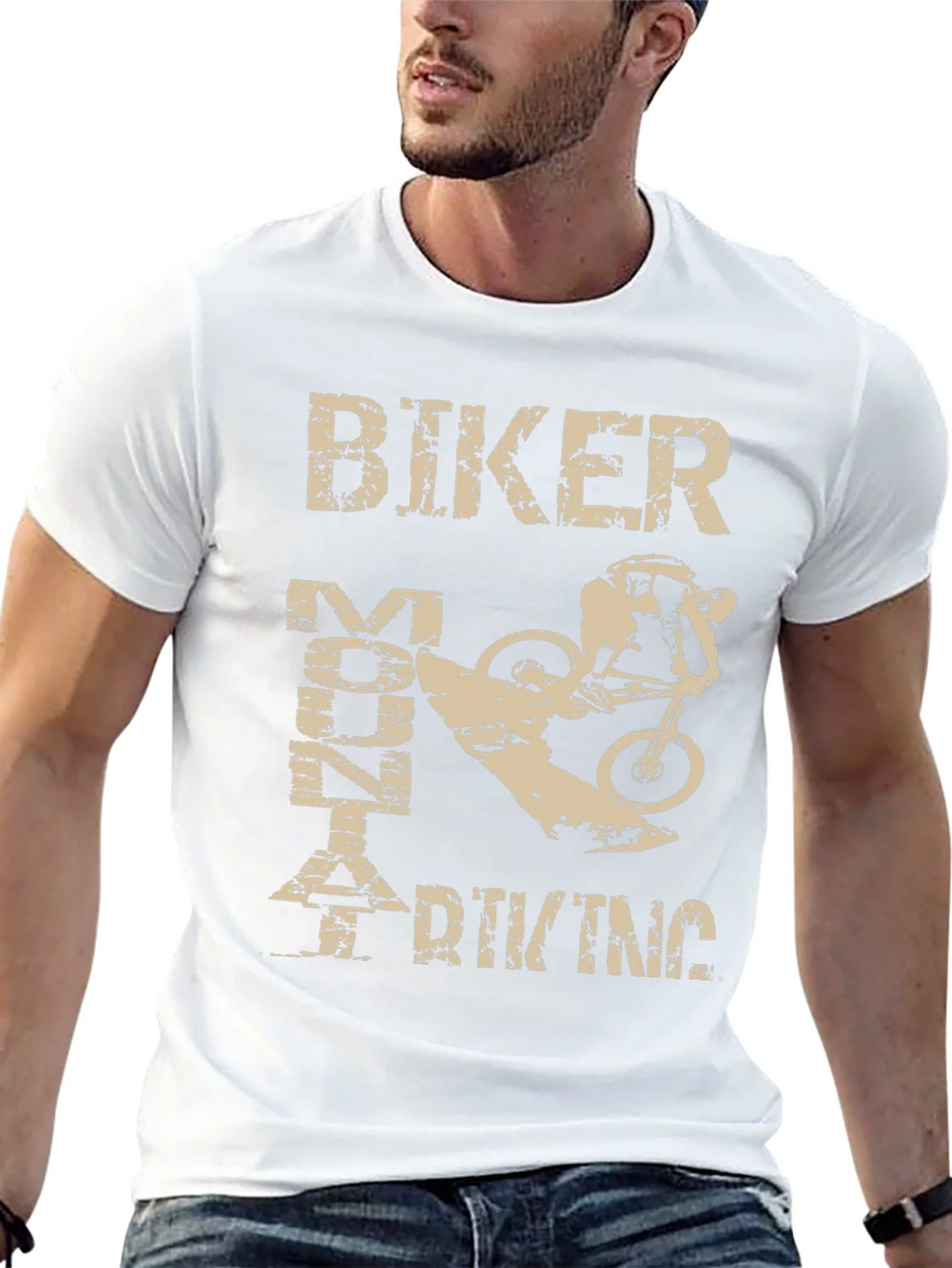 Biker Mountain Biking Graphic Tee