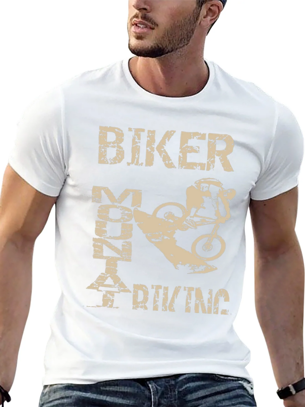 Biker Mountain Biking Graphic Tee
