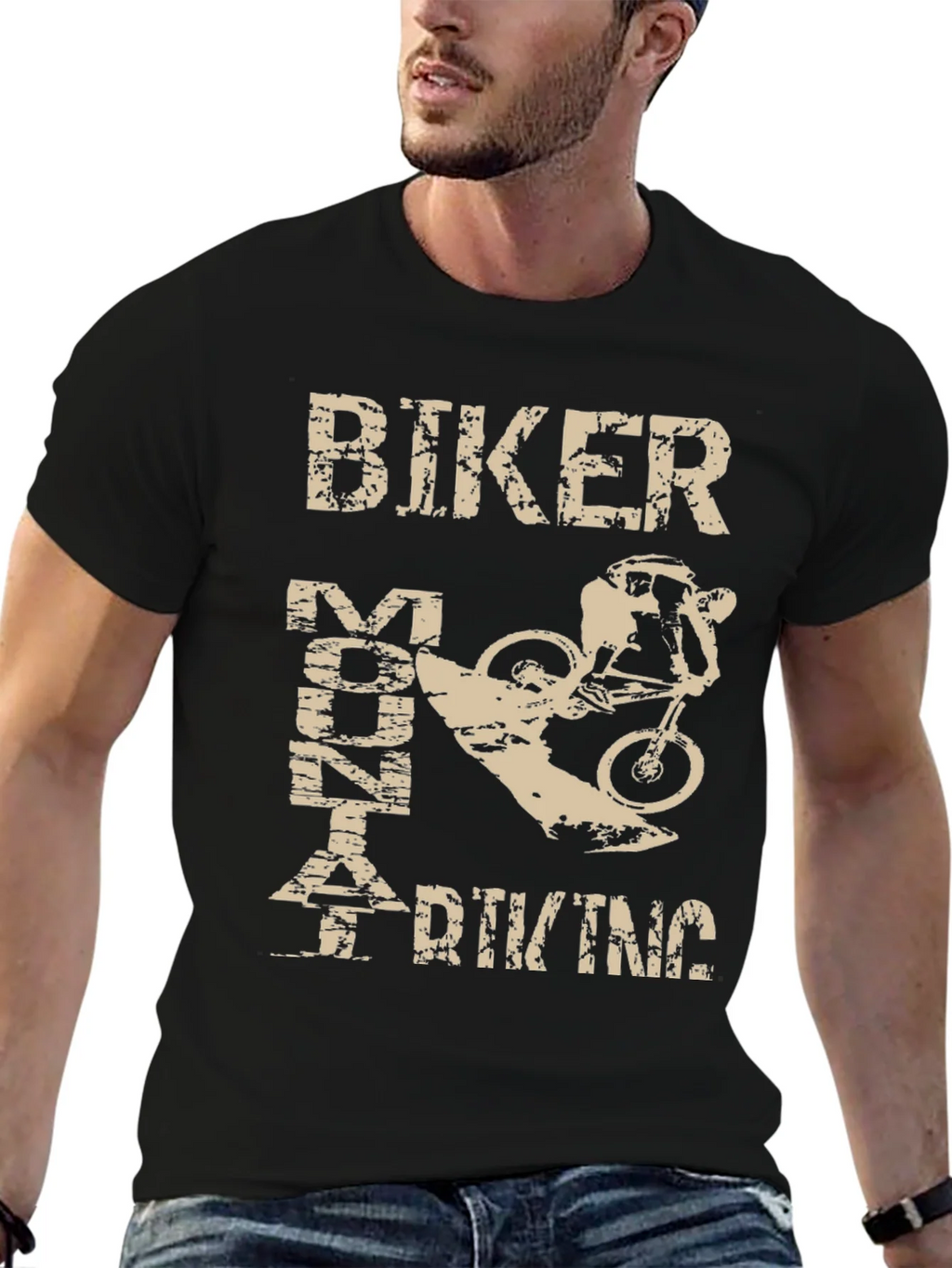Biker Mountain Biking Graphic Tee