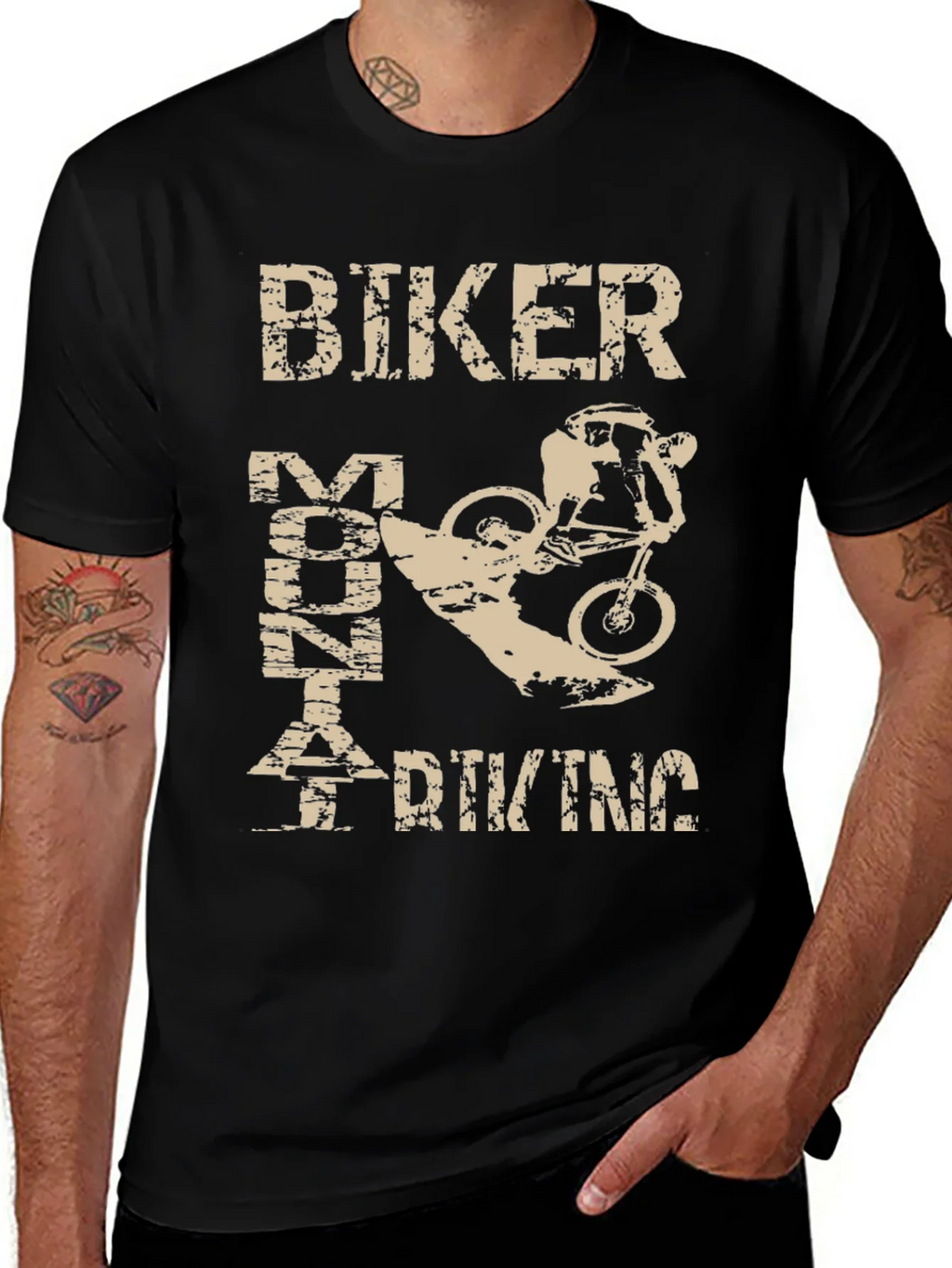 Biker Mountain Biking Graphic Tee