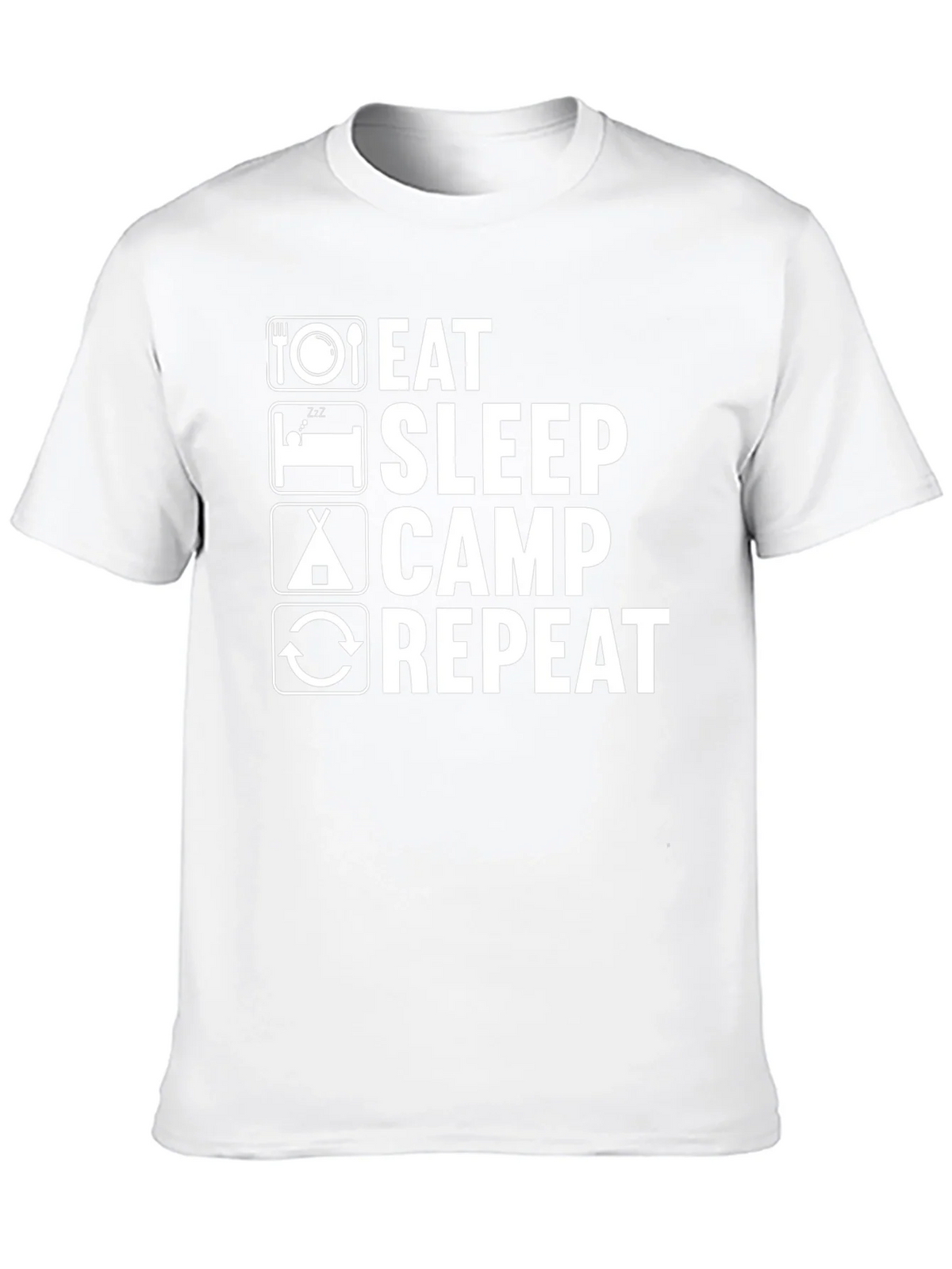 Eat Sleep Camp Repeat Graphic Tee